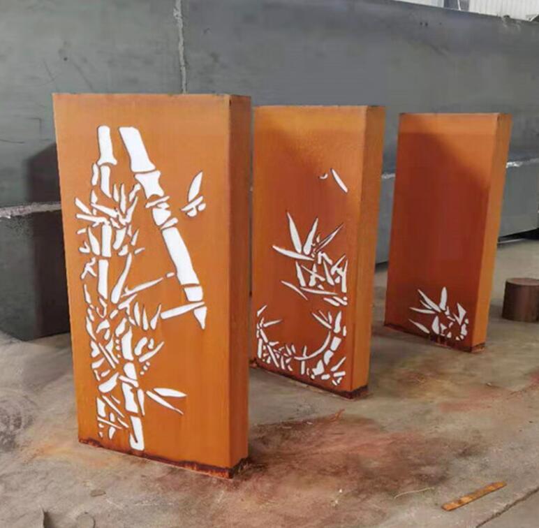 江孜锈钢板灯箱